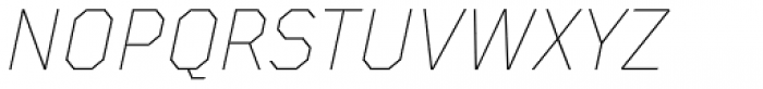 TT Mussels Thin Italic Font UPPERCASE