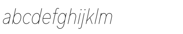 TT Norms Pro Condensed Thin Italic Font LOWERCASE