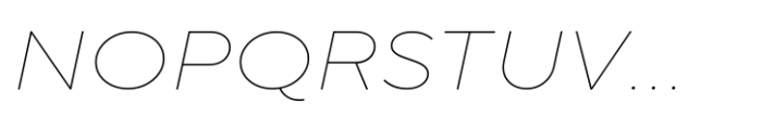 TT Norms Pro Expanded Thin Italic Font UPPERCASE