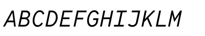 TT Norms Pro Mono Italic Font UPPERCASE