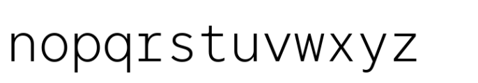 TT Norms Pro Mono Light Font LOWERCASE