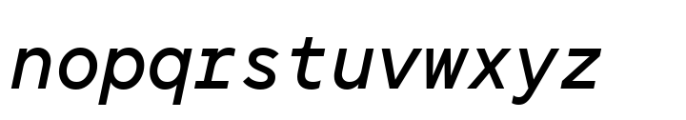 TT Norms Pro Mono Medium Italic Font LOWERCASE