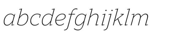 TT Norms Pro Serif ExtraLight Italic Font LOWERCASE