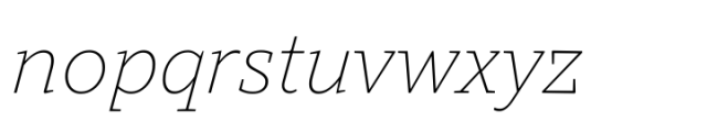 TT Norms Pro Serif ExtraLight Italic Font LOWERCASE
