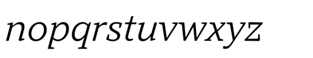 TT Norms Pro Serif Italic Font LOWERCASE