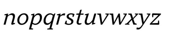 TT Norms Pro Serif Normal Italic Font LOWERCASE