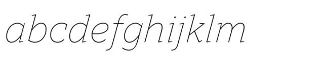 TT Norms Pro Serif Thin Italic Font LOWERCASE