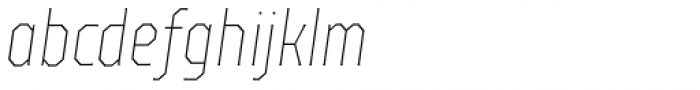 TT Octas Thin Italic Font LOWERCASE