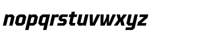 TT Octosquares Condensed Bold Italic Font LOWERCASE