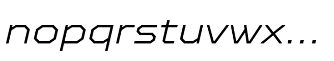 TT Octosquares Expanded ExtraLight Italic Font LOWERCASE