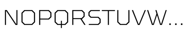 TT Octosquares Thin Font UPPERCASE