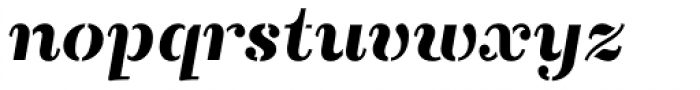 TT Pubs Stencil Bold Italic Font LOWERCASE