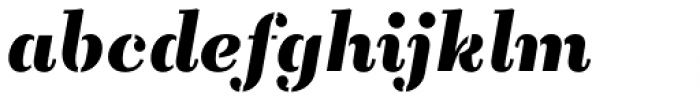 TT Pubs Stencil Extra Bold Italic Font LOWERCASE