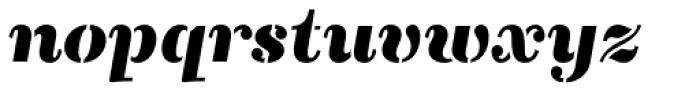 TT Pubs Stencil Extra Bold Italic Font LOWERCASE