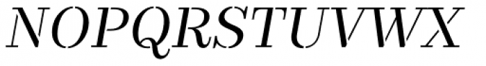 TT Pubs Stencil Medium Italic Font UPPERCASE