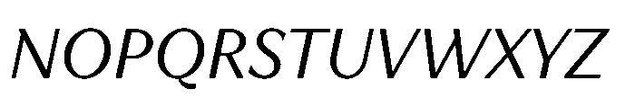 TT Quaris Italic Font UPPERCASE