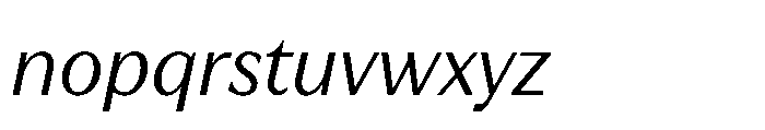 TT Quaris Italic Font LOWERCASE