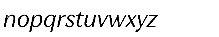 TT Quaris VF Italic Font LOWERCASE