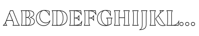 TT Ramillas Black Outline Font UPPERCASE