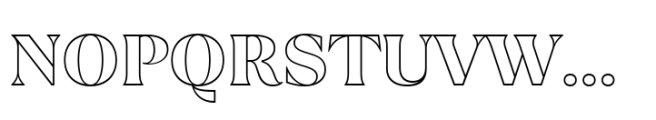 TT Ramillas Black Outline Font UPPERCASE