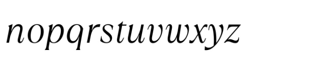TT Ramillas Light Italic Font LOWERCASE