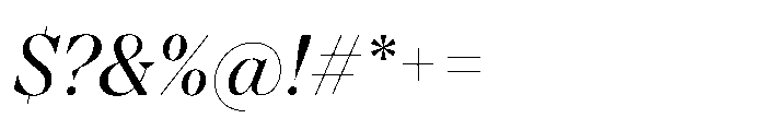 TT Regins Display Italic Font OTHER CHARS