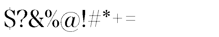 TT Regins Display Regular Font OTHER CHARS