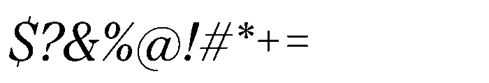 TT Regins Subhead Italic Font OTHER CHARS