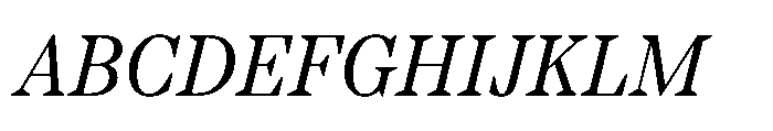 TT Regins Subhead Italic Font UPPERCASE