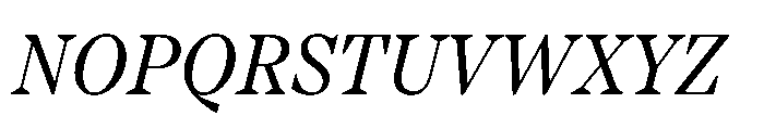 TT Regins Subhead Italic Font UPPERCASE