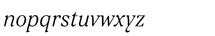 TT Regins Subhead Light Italic Font LOWERCASE