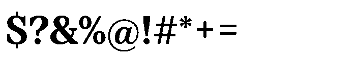 TT Regins Text Bold Font OTHER CHARS