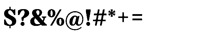 TT Regins Text ExtraBold Font OTHER CHARS