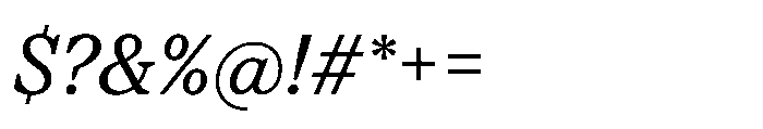 TT Regins Text Italic Font OTHER CHARS