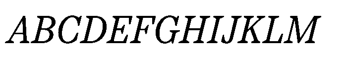 TT Regins Text Italic Font UPPERCASE