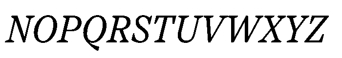 TT Regins Text Italic Font UPPERCASE