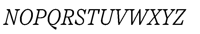 TT Regins Text Light Italic Font UPPERCASE