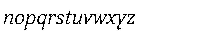 TT Regins Text Light Italic Font LOWERCASE