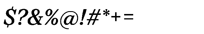 TT Regins Text Medium Italic Font OTHER CHARS