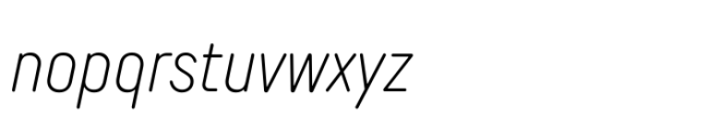 TT Rounds Neue Compressed ExtraLight Italic Font LOWERCASE