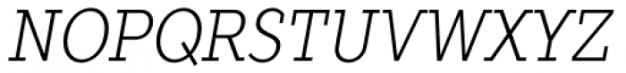 TT Slabs Condensed Light Italic Font UPPERCASE