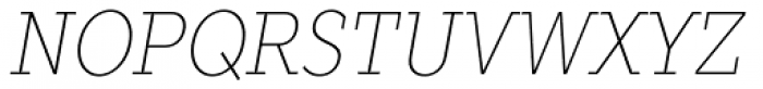 TT Slabs Condensed Thin Italic Font UPPERCASE