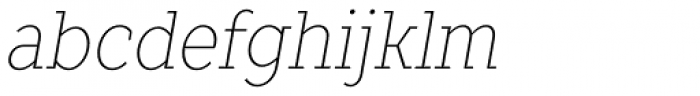 TT Slabs Condensed Thin Italic Font LOWERCASE