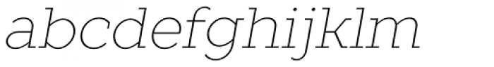 TT Slabs Thin Italic Font LOWERCASE