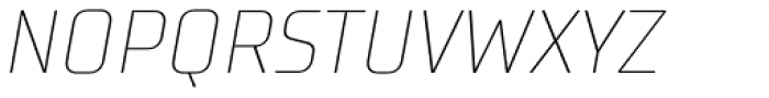 TT Supermolot Condensed Thin Italic Font UPPERCASE