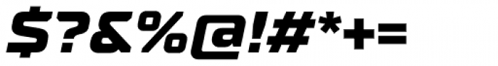 TT Supermolot Neue Expanded Extra Bold Italic Font OTHER CHARS