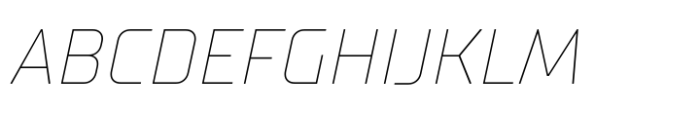 TT Supermolot Neue Thin Italic Font UPPERCASE