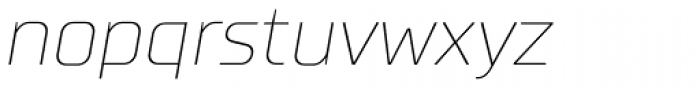 TT Supermolot Thin Italic Font LOWERCASE
