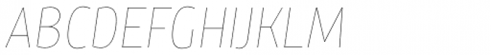 TT Teds Hairline Italic Font UPPERCASE