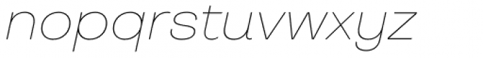 TT Travels Thin Italic Font LOWERCASE